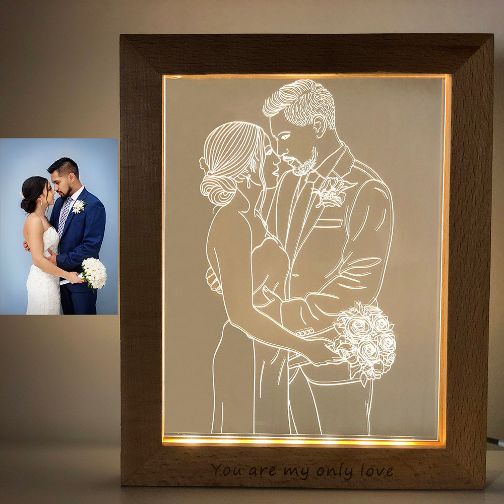 A Photo Frame Night Light Creative Gifts Customized Couple Gifts