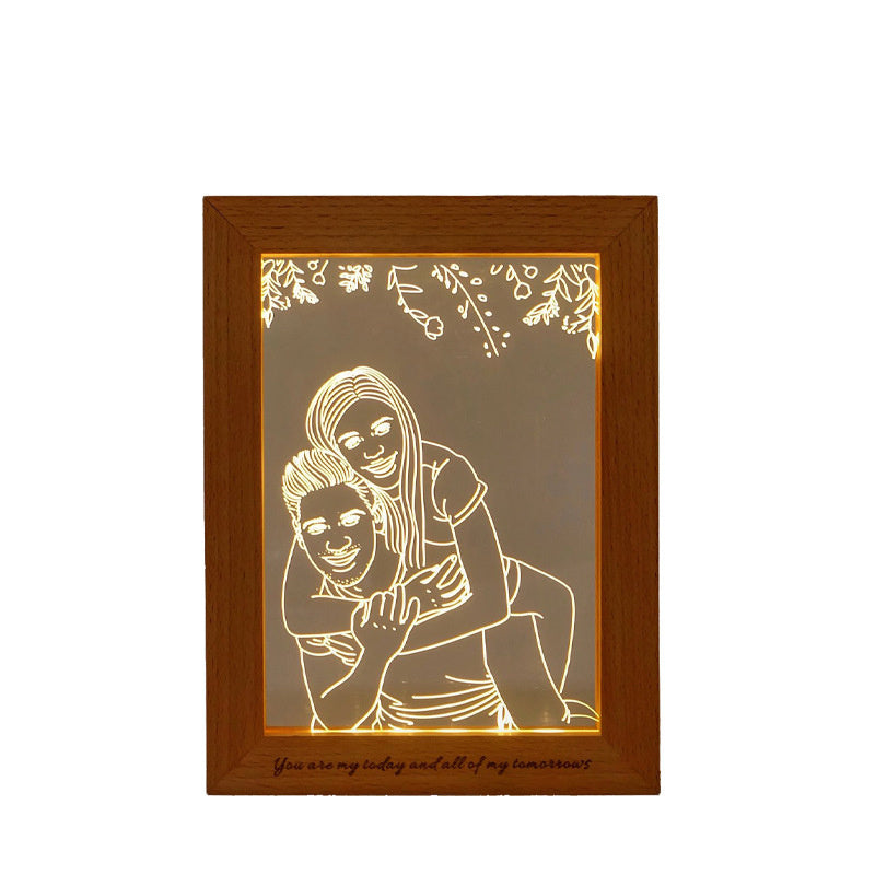 A Photo Frame Night Light Creative Gifts Customized Couple Gifts