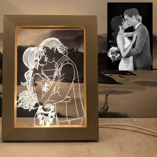 A Photo Frame Night Light Creative Gifts Customized Couple Gifts