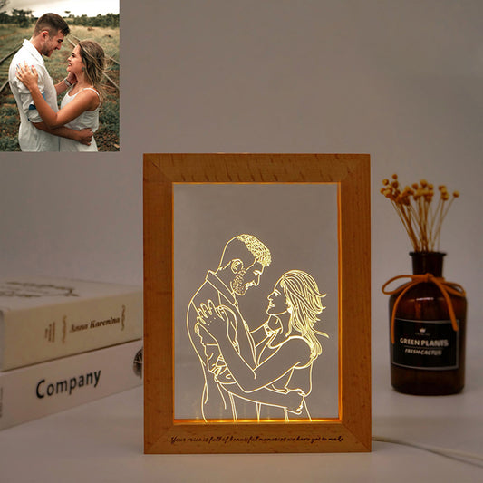 A Photo Frame Night Light Creative Gifts Customized Couple Gifts