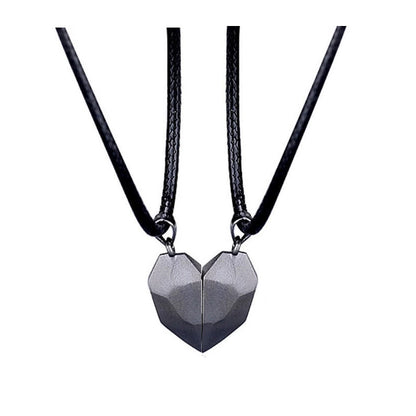 A Minimalist Lovers Matching Friendship Heart Pendant Couple Magnetic Jewelry